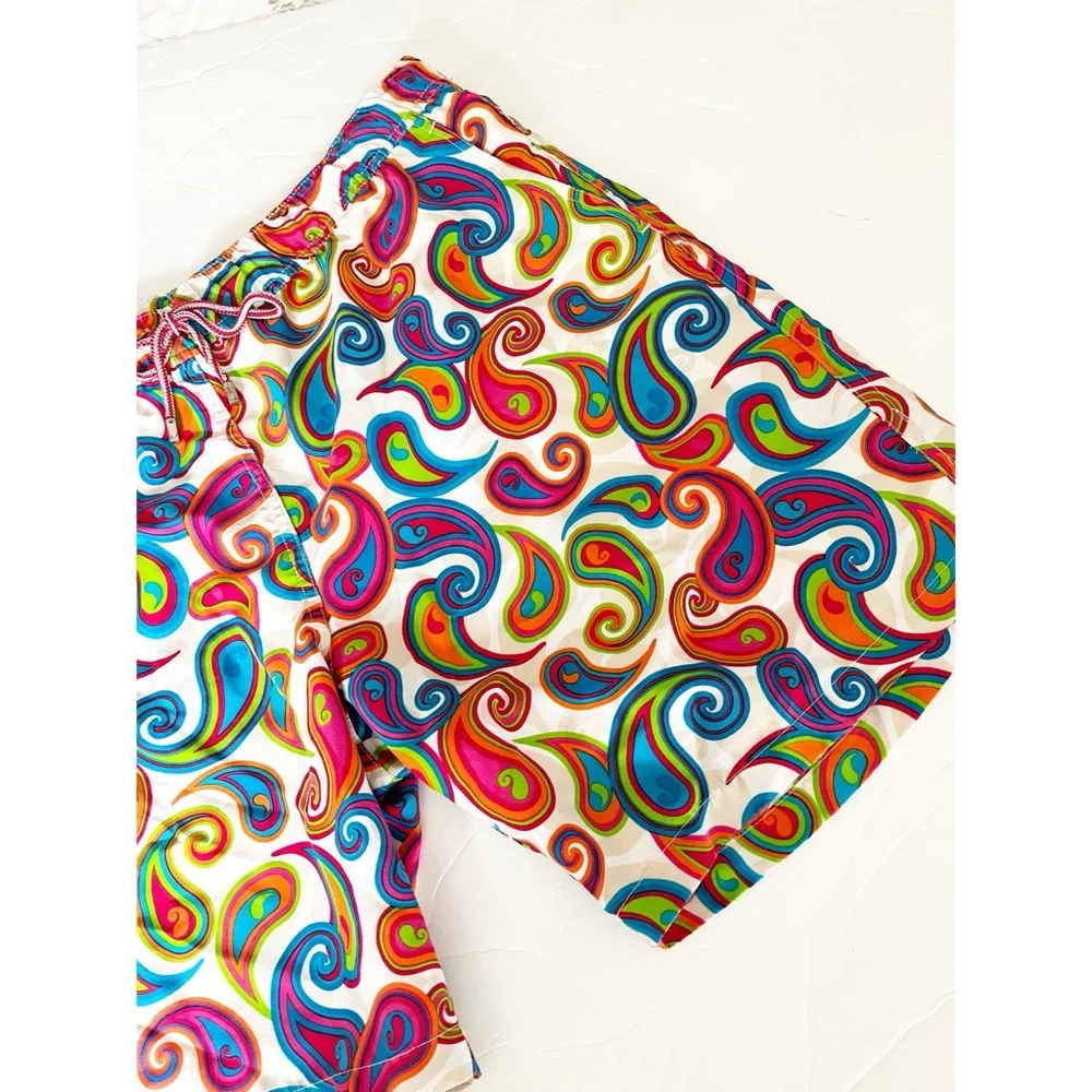 Peter Millar bright colored swim trunks